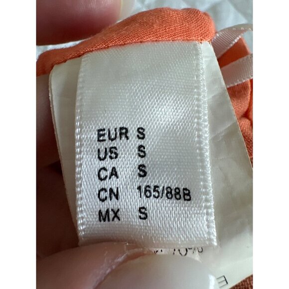 mini skirt, tassels, lined, S, orange, lightweight, burnt orange, rust, gameday - Picture 2 of 10